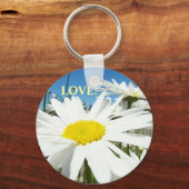 Porte-clés LOVE! Fleurs de marguerite blanches Cie (Recto)
