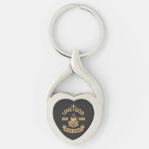 Porte-clés Love God Drink Cafee Lire les livres Christian