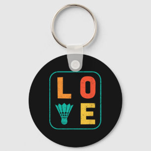 Porte-clés Love Graphic Dminton Joueur Navette Joueur Sports