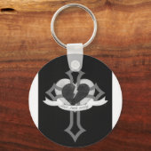 Porte-clés Love Heals - Noir & Blanc (Recto)