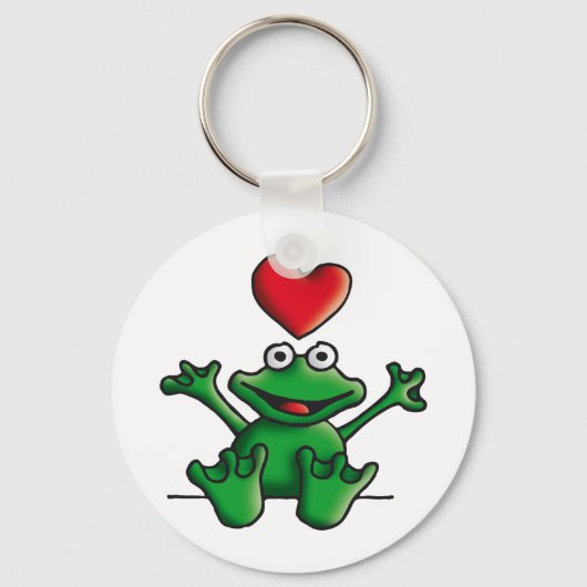 Porte-clés love heart frog (Recto)