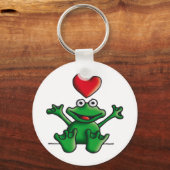 Porte-clés love heart frog (Recto)
