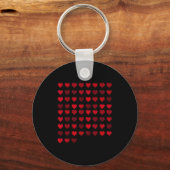 Porte-clés Love Heart Graphic 67 Hearts Pattern 67 Valentines (Recto)