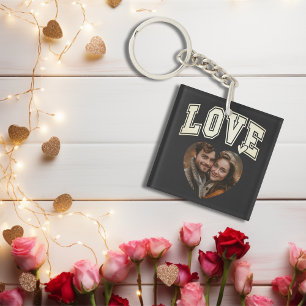Porte-clés Love Heart Photo personnalisée Valentines