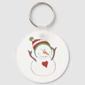 Porte-clés Love Heart Snowman (Verso)