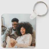 Porte-clés Love Heart Text et 2 photos (Dos)