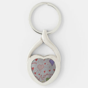 Porte-clés Love Hearts Key Ring