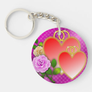 Porte-clés Love Hearts Saint Valentin