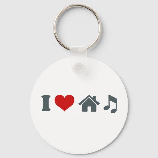 Porte-clés Love House Music (Recto)