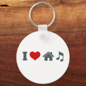Porte-clés Love House Music (Recto)