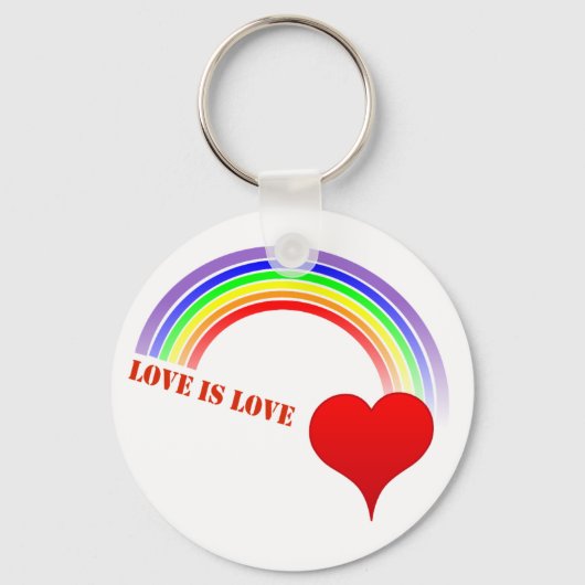 Porte-clés LOVE IS LOVE Rainbow Heart Keychain (Recto)