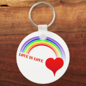 Porte-clés LOVE IS LOVE Rainbow Heart Keychain (Recto)