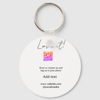 Porte-clés Love it scan QR review social media share photo na