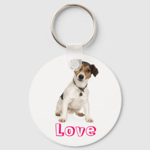 Porte-clés Love Jack Russell Terrier Puppy Dog Keychain