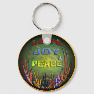 PORTE-CLÉS LOVE JOY PEACE PORTE - CLÉ