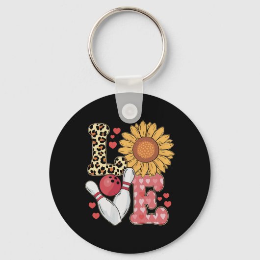 Porte-clés Love Leopard Sunflower Bowling Valentine Bowling P (Recto)