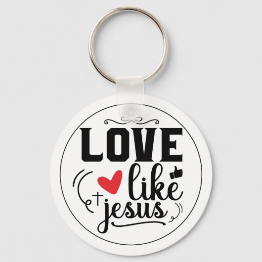 Porte-clés Love Like Jesus Religious Quote Customizable (Recto)