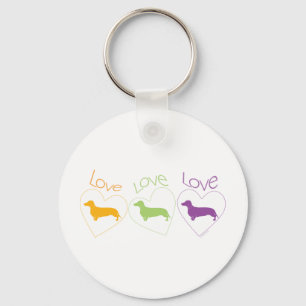 Porte-clés Love Love Love Love Dachshunds !