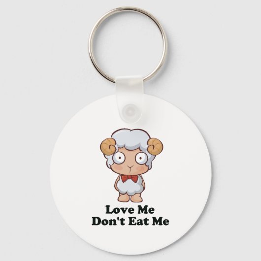 Porte-clés Love Me Don't Eat Me Sheep Design (Recto)