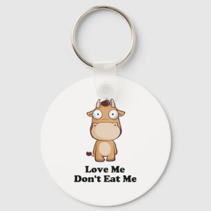 Porte-clés Love Me Don't Mat Me Cow Design