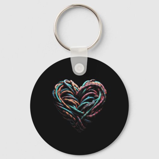 Porte-clés Love Mountain Escalade Rock Climber Heart (Recto)