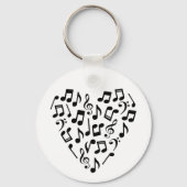 Porte-clés Love Music Heart of Music Notes (Recto)