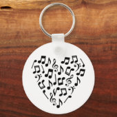 Porte-clés Love Music Heart of Music Notes (Verso)