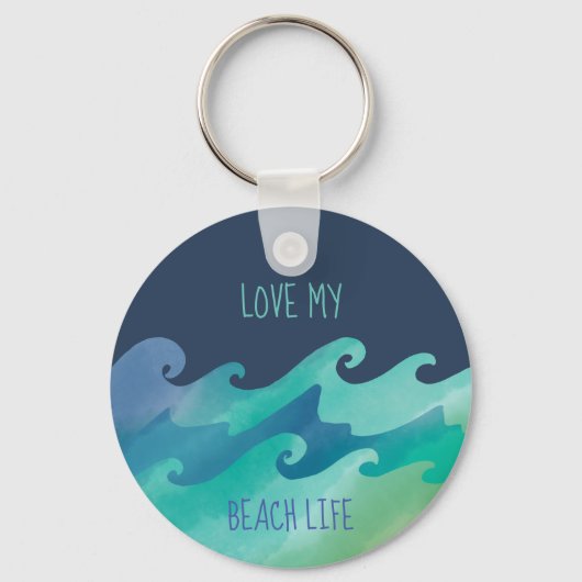 Porte-clés Love My Beach Life Waves (Recto)