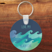 Porte-clés Love My Beach Life Waves (Recto)