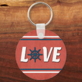 Porte-clés Love nautique design (Recto)