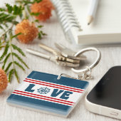 Porte-clés Love nautique design (Devant Droit)