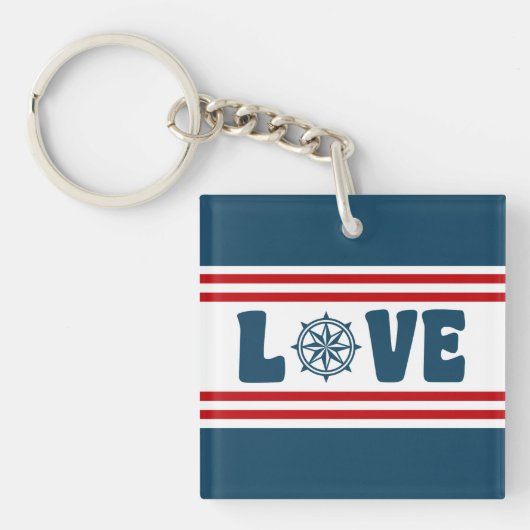 Porte-clés Love nautique design (Devant)
