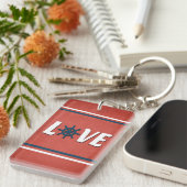 Porte-clés Love nautique design (Devant droit)