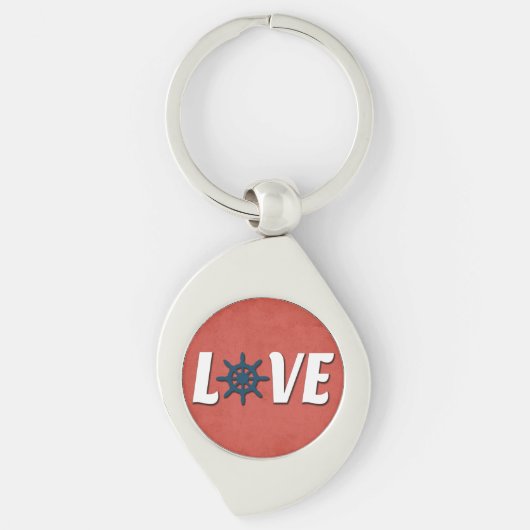 Porte-clés Love nautique design (Devant)