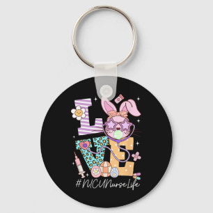 Porte-clés Love Nicu Nurse Oeufs de lapin de Pâques Stethosco