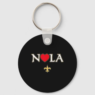 Porte-clés Love Nola Nouvelle Orléans Fleur De Lis Coeur Nola
