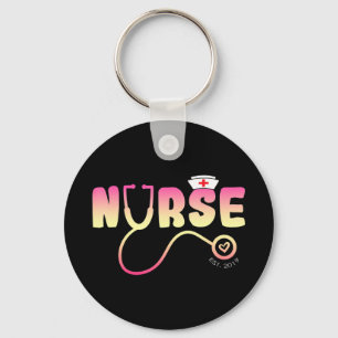 Porte-clés Love Nurse Funny According to Jean Watson "Caring 