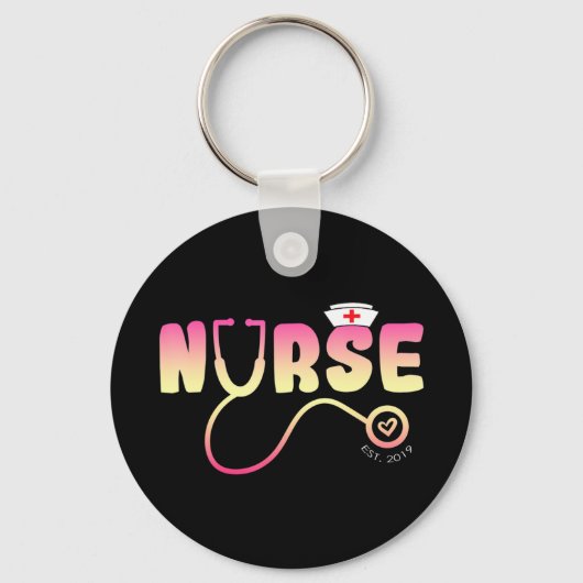Porte-clés Love Nurse Funny Selon Jean Watson "Caring (Recto)