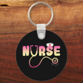 Porte-clés Love Nurse Funny Selon Jean Watson "Caring (Recto)