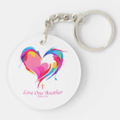 Porte-clés Love One Another Bible Verse John 1334 (Dos)