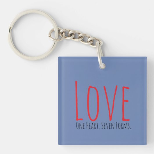 Porte-clés Love - One Heart. Seven Forms Acrylic Keychain (Devant)