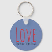 Porte-clés Love - One Heart. Seven Forms Acrylic Keychain (Recto)