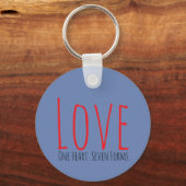Porte-clés Love - One Heart. Seven Forms Acrylic Keychain (Recto)