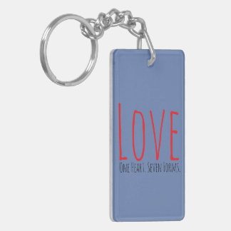 Porte-clés Love - One Heart. Seven Forms Acrylic Keychain