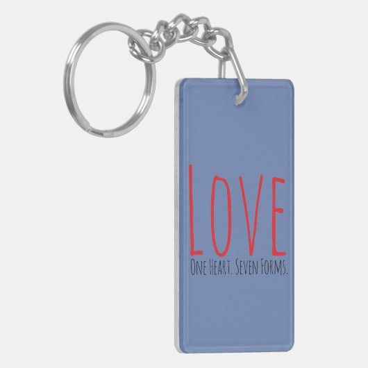 Porte-clés Love - One Heart. Seven Forms Acrylic Keychain (Devant gauche)