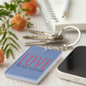Porte-clés Love - One Heart. Seven Forms Acrylic Keychain (Devant droit)