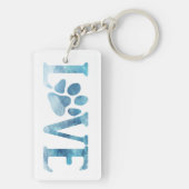 Porte-clés Love Paw Blue (Dos)