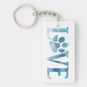 Porte-clés Love Paw Blue