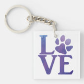 Porte-clés Love Paw Classic Purple (Devant)