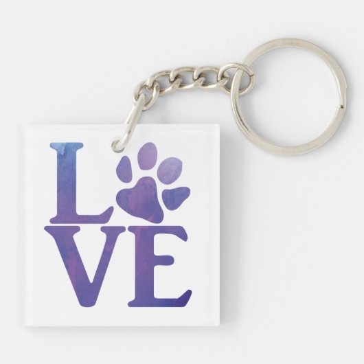 Porte-clés Love Paw Classic Purple (Dos)